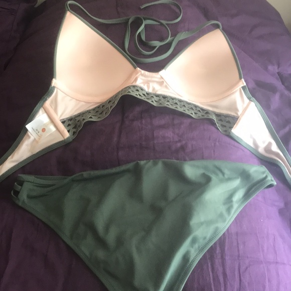 Hunter green Bikini Bathing Suit - Picture 2 of 4